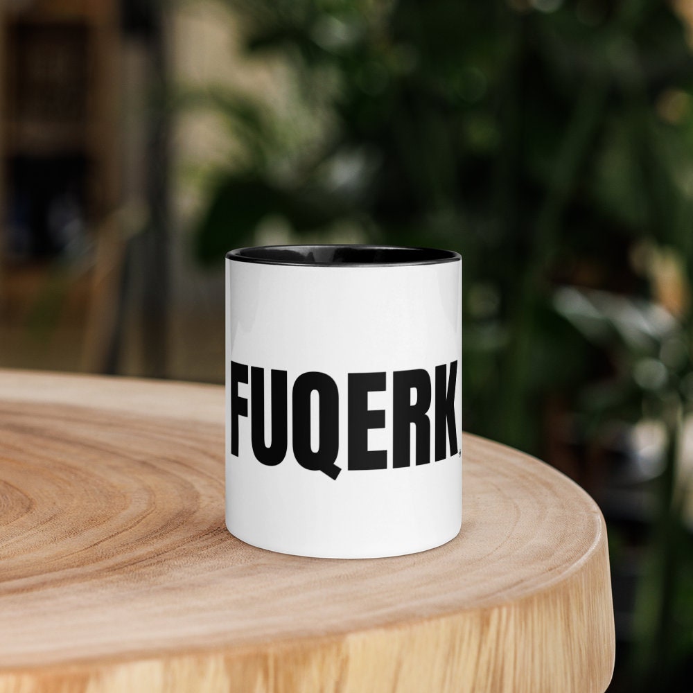 FUQERK 'Fuck Work' Cheeky Novelty Coffee Mug - White